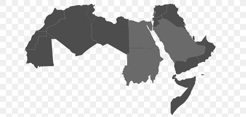 Middle East North Africa Arab World Vector Map, PNG, 669x391px, Middle East, Arab World, Black, Black And White, Blank Map Download Free