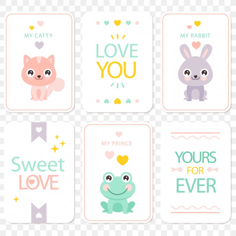 Vector Cute Animal Card, PNG, 1800x1800px, Cuteness, Animal, Area, Baby Toys, Clip Art Download Free