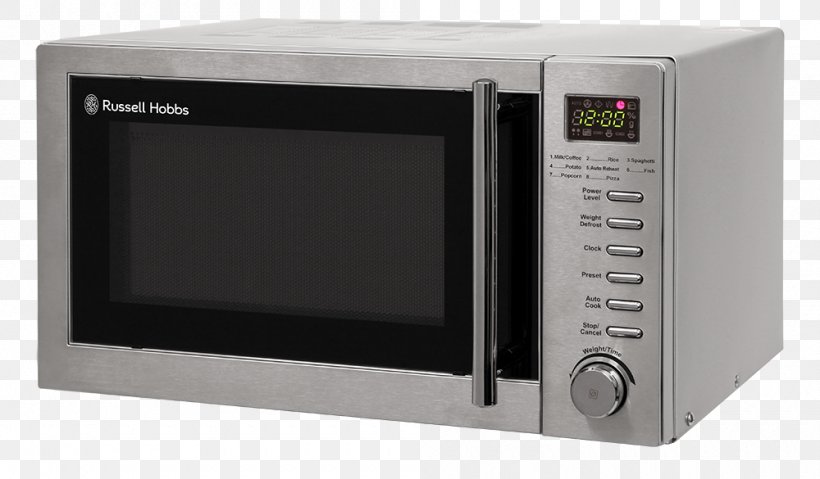Daewoo KOR6L6BDBK Microwave Ovens Russell Hobbs RHM2017 Home Appliance, PNG, 1000x585px, Daewoo Kor6l6bdbk, Clothes Iron, Digital Clock, Griddle, Home Appliance Download Free