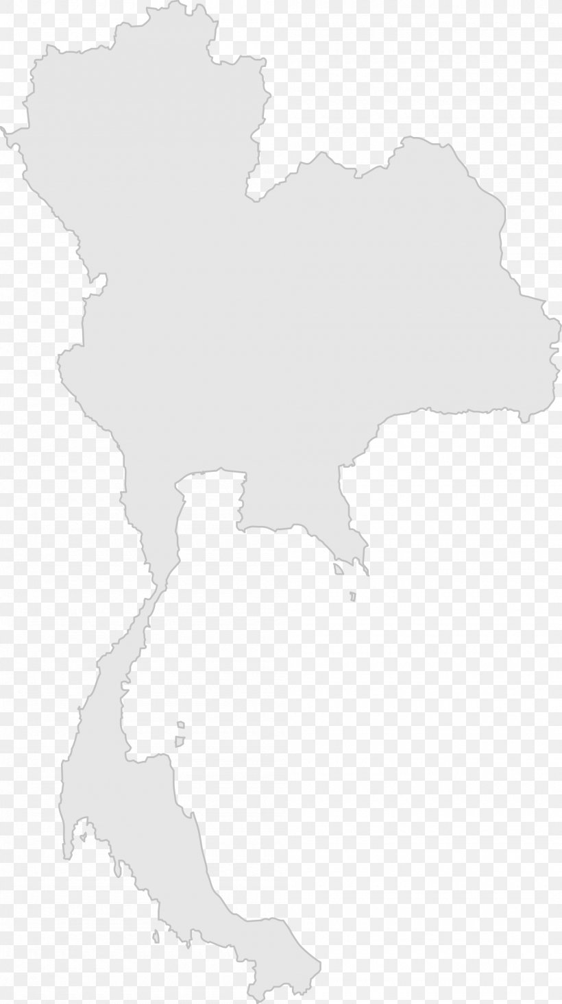 Thailand Map, PNG, 2000x3577px, Thailand, Account, Area, Black And White, Information Download Free