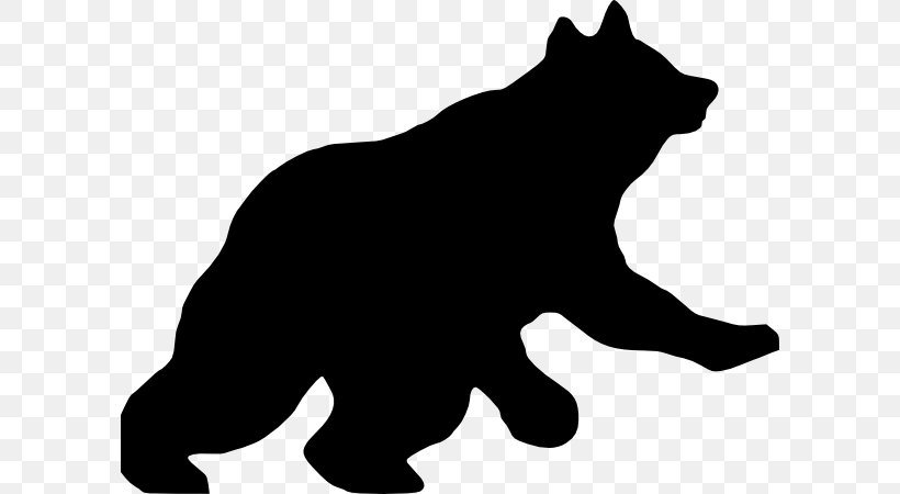 American Black Bear Grizzly Bear Polar Bear Clip Art, PNG, 600x450px, American Black Bear, Alaska Peninsula Brown Bear, Bear, Black, Black And White Download Free