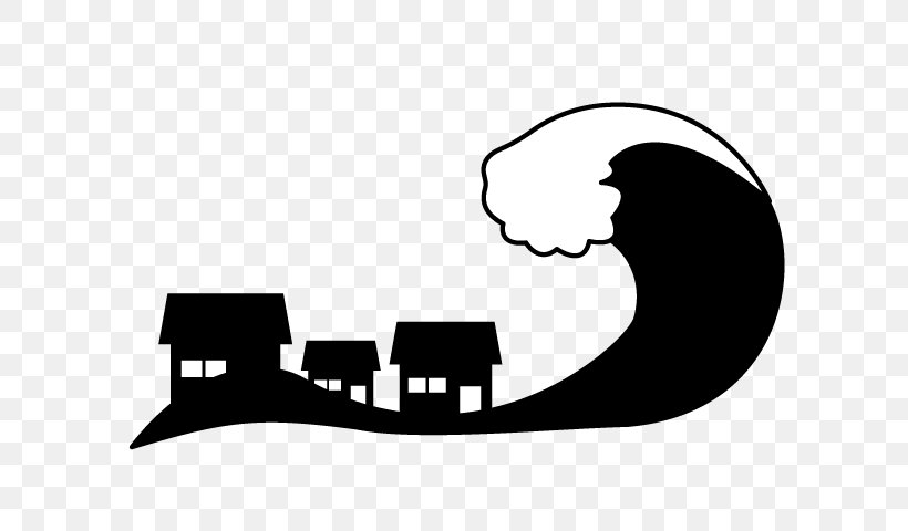 Tsunami Pictogram Flood Clip Art, PNG, 640x480px, Tsunami, Area, Black, Black And White, Brand Download Free