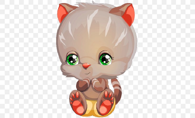 Kitten Whiskers Cat Cartoon Clip Art, PNG, 500x500px, Watercolor, Cartoon, Flower, Frame, Heart Download Free