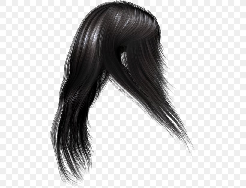 Long Hair Hairstyle, PNG, 486x626px, Long Hair, Black And White, Black Hair, Brown Hair, Brush Download Free