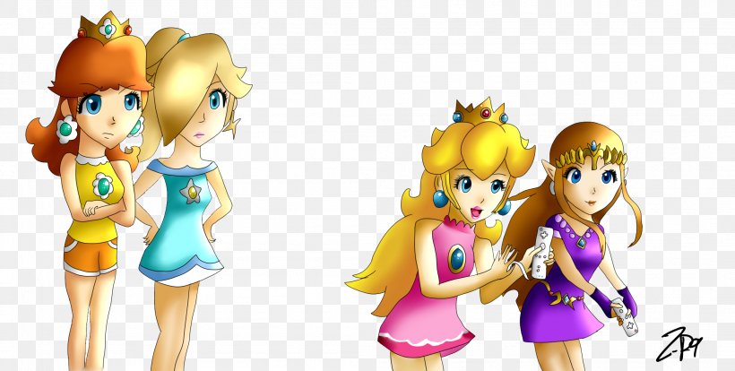 Princess Daisy Rosalina Princess Peach The Legend Of Zelda Princess Zelda, PNG, 2106x1064px, Princess Daisy, Barbie, Doll, Figurine, Legend Of Zelda Download Free
