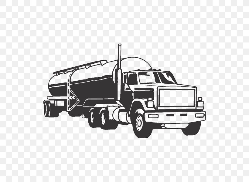 Tank Truck Semi-trailer Truck Clip Art, PNG, 600x600px, Tank Truck, Automotive Design, Automotive Exterior, Black And White, Brand Download Free