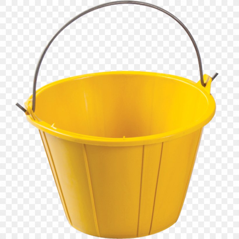 Bucket Pail Cement Plastic Yellow, PNG, 1000x1000px, Bucket, Barcode, Cement, Code, Concrete Download Free