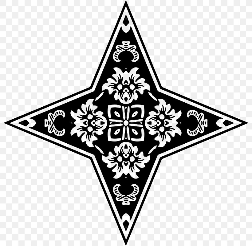 Star Polygons In Art And Culture Symbol Clip Art, PNG, 798x798px, Star, Black, Black And White, Cross, Leaf Download Free