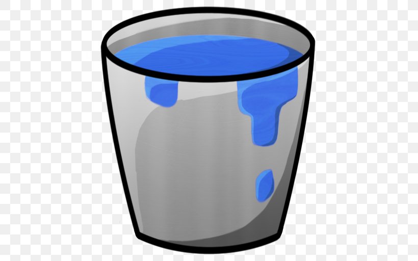 Bucket ICO Clip Art, PNG, 512x512px, Bucket, Apple Icon Image Format, Blue, Drinkware, Glass Download Free