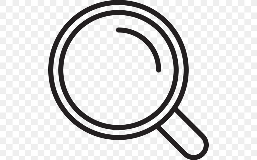 Magnifying Glass, PNG, 512x512px, Magnifying Glass, Area, Auto Part, Black And White, Computer Servers Download Free