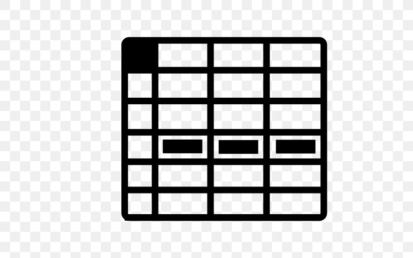 Microsoft Excel Table Spreadsheet Xls, PNG, 512x512px, Microsoft Excel, Area, Black And White, Column, Data Download Free