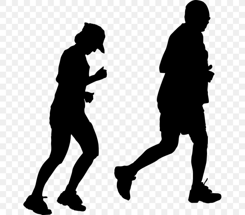 Jogging Running Clip Art, PNG, 663x720px, Jogging, Black And White, Drawing, Female, Human Behavior Download Free