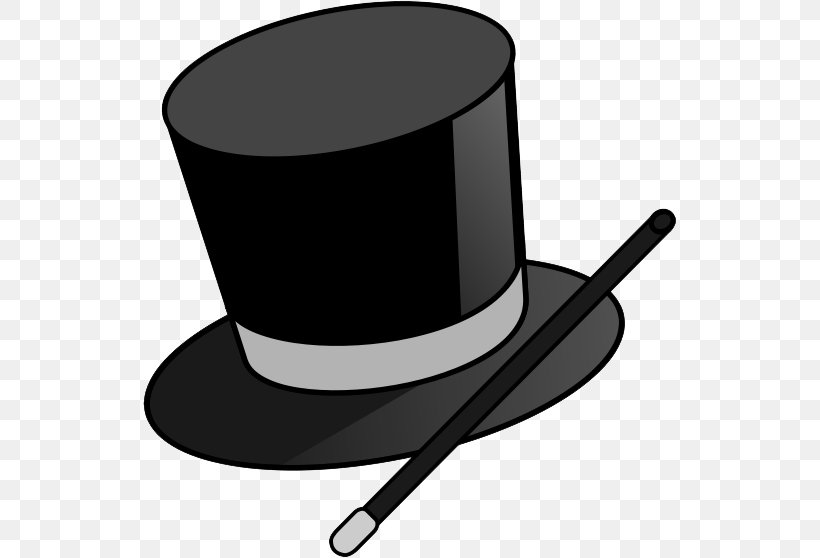 Magic Hat Clip Art, PNG, 533x558px, Magic, Black And White, Hat, Hatpin, Headgear Download Free