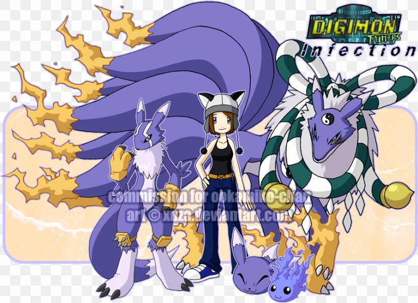 Renamon Digimon Masters Digimon Adventure Tri. Monster, PNG, 890x645px, Watercolor, Cartoon, Flower, Frame, Heart Download Free