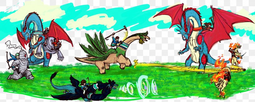 Horse Cartoon Desktop Wallpaper Fiction, PNG, 2500x1000px, Horse, Animated Cartoon, Art, Cartoon, Computer Download Free
