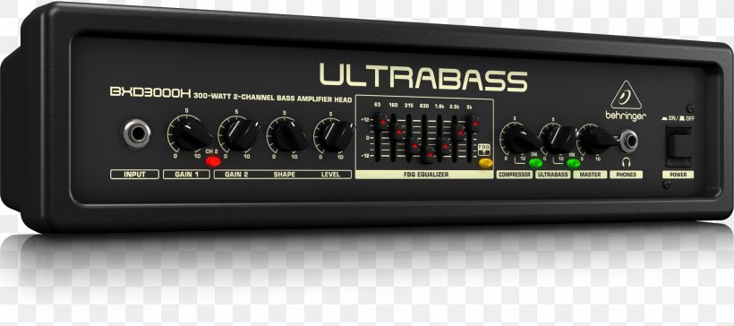 Guitar Amplifier Microphone BEHRINGER ULTRABASS BXD3000H Bass Guitar Bass Amplifier, PNG, 2000x889px, Guitar Amplifier, Amplificador, Amplifier, Audio, Audio Equipment Download Free