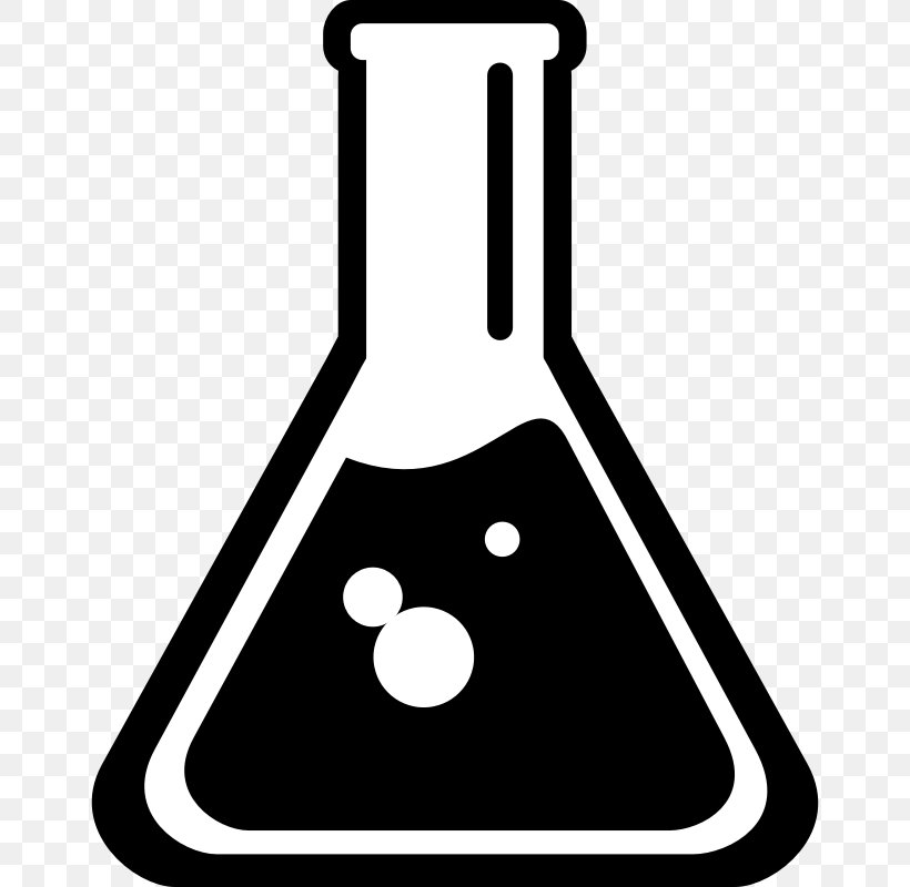 Beaker Chemistry Laboratory Flasks Clip Art, PNG, 656x800px, Beaker, Area, Black And White, Cartoon, Chemical Substance Download Free