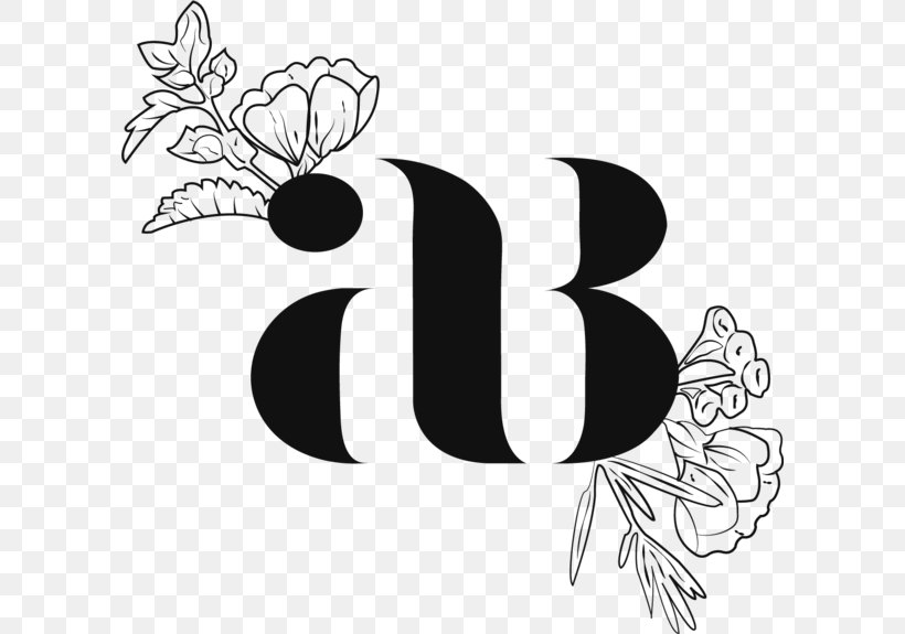 Graphic Design Logo Typography Graphics, PNG, 600x575px, Logo, Black, Black And White, Flora, Flower Download Free