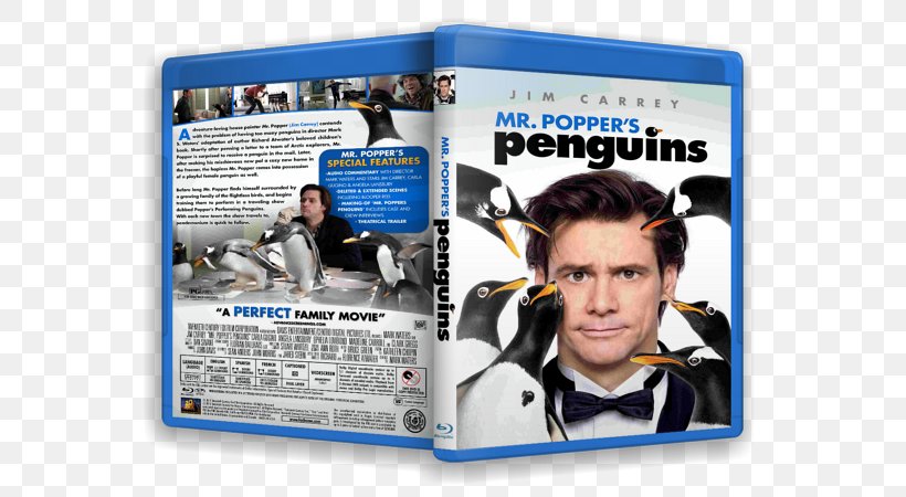 Jim Carrey Mr. Popper's Penguins Tom Popper Film Comedy, PNG, 600x450px, Jim Carrey, Animation, Brand, Comedy, Dubbing Download Free