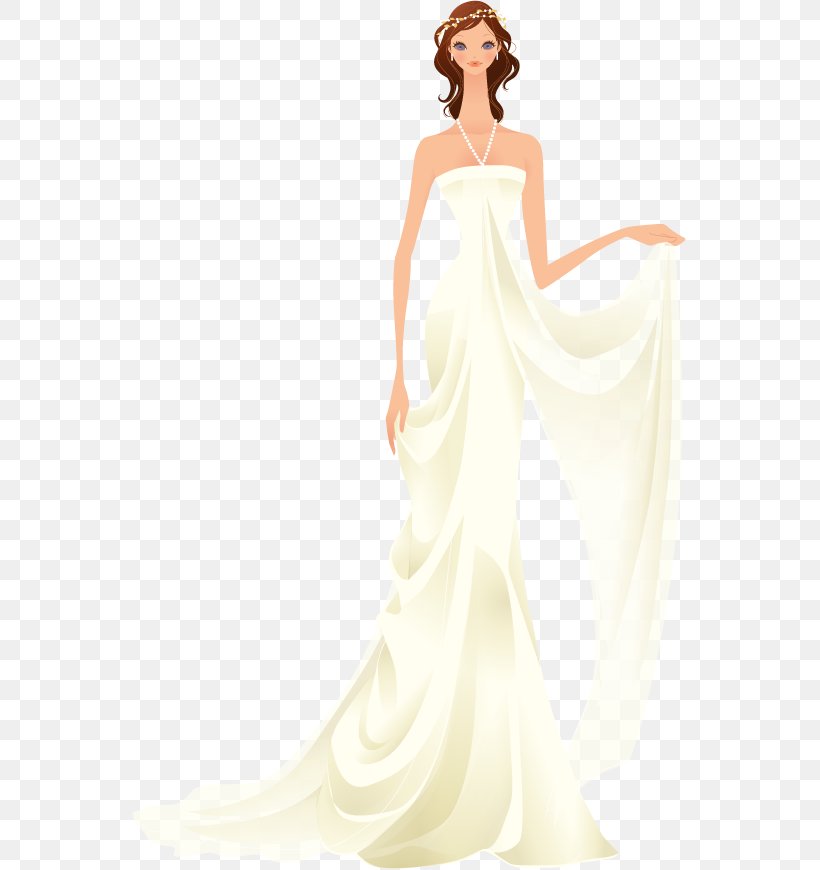 Wedding Dress Satin Cocktail Dress Photo Shoot Bride, PNG, 555x870px, Watercolor, Cartoon, Flower, Frame, Heart Download Free