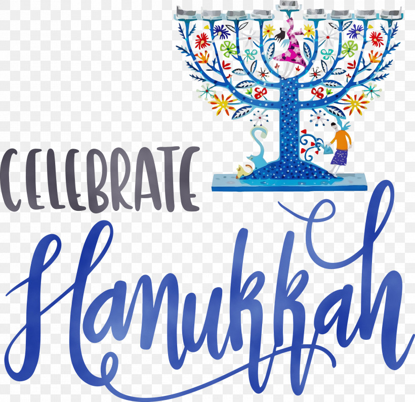 Logo Cartoon Silhouette Typography Calligraphy, PNG, 3000x2909px, Hanukkah, Calligraphy, Cartoon, Happy Hanukkah, Logo Download Free