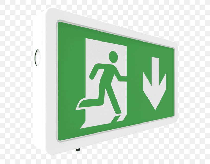 Emergency Lighting Exit Sign Emergency Exit Building, PNG, 640x640px, Light, Area, Brand, Building, Electricity Download Free