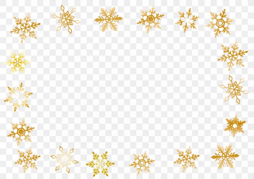 Winter Gold Snowflake Frame., PNG, 842x595px, Watercolor Painting, Area, Body Jewelry, Color, Computer Font Download Free