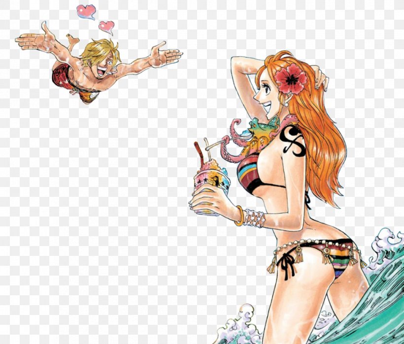 Nami Monkey D. Luffy Vinsmoke Sanji One Piece, PNG, 968x826px, Watercolor, Cartoon, Flower, Frame, Heart Download Free