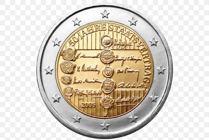 2 Euro Commemorative Coins 2 Euro Coin Austrian Euro Coins, PNG, 550x550px, 2 Euro Coin, 2 Euro Commemorative Coins, Austria, Austrian Euro Coins, Banknote Download Free