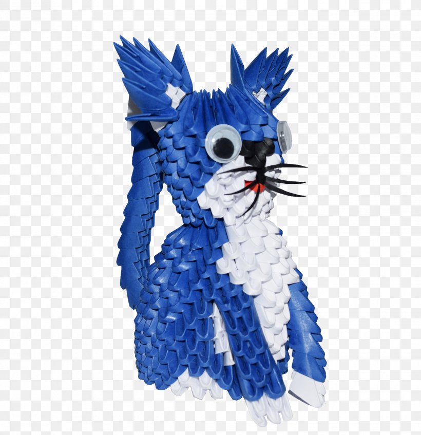 Modular Origami Cat How-to Dog, PNG, 1936x2000px, 4k Resolution, Origami, Cat, Catdog, Cobalt Blue Download Free