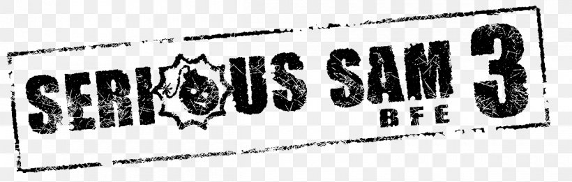 Serious Sam 3: BFE Serious Sam HD: The Second Encounter Serious Sam 2 Serious Sam: The First Encounter Serious Sam HD: Gold Edition, PNG, 1200x382px, Serious Sam 3 Bfe, Advertising, Area, Banner, Black And White Download Free