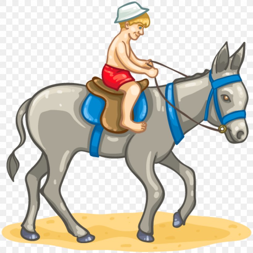 Mule Horse Donkey Rides Equestrian Clip Art, PNG, 1024x1024px, Mule, Animal Figure, Beach, Bridle, Cowboy Download Free