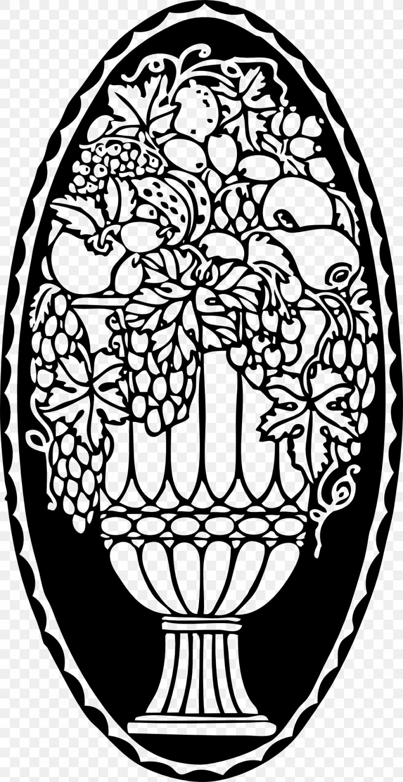 Ornament Clip Art, PNG, 990x1920px, Ornament, Area, Art, Black And White, Flower Download Free
