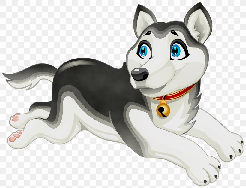 Siberian Husky Puppy Sled Dog Cat, PNG, 3000x2293px, Watercolor, Alaskan Klee Kai, Alaskan Malamute, Animal Figure, Animation Download Free