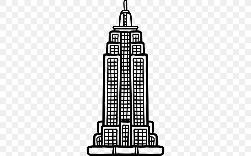 Empire State Building One57 Central Park Tower, PNG, 512x512px, Empire State Building, Area, Black And White, Building, Central Park Tower Download Free