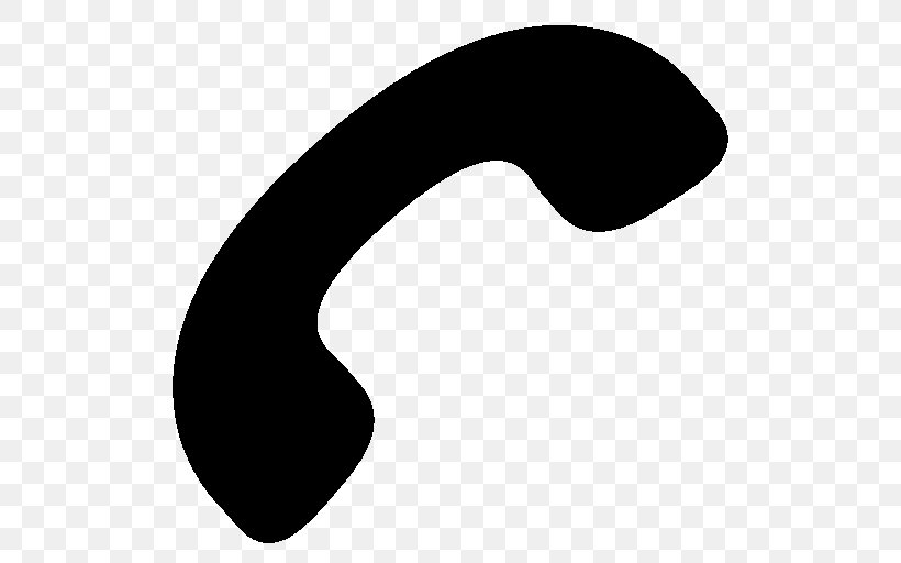 Telephone, PNG, 512x512px, Telephone, Black, Black And White, Crescent, Flat Design Download Free