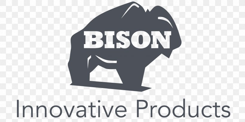 Logo Mammal Bison Product Design, PNG, 2400x1200px, Logo, Bison, Black And White, Brand, Innovation Download Free