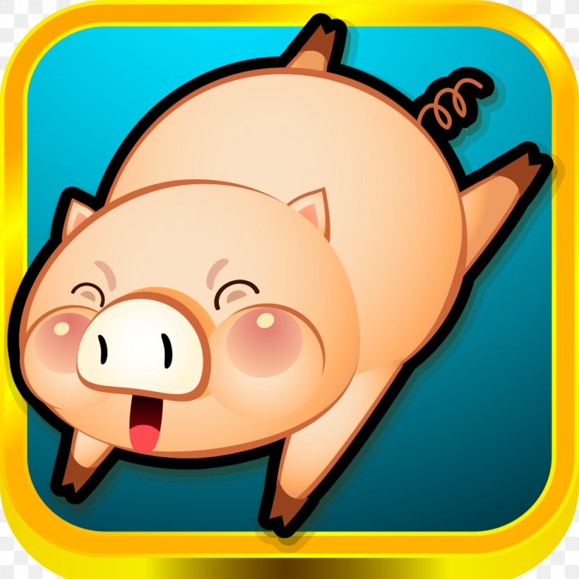 Pig Run Game A Fun Kids Game Breakfast Bacon, PNG, 1024x1024px, Pig, Bacon, Breakfast, Cartoon, Diner Download Free