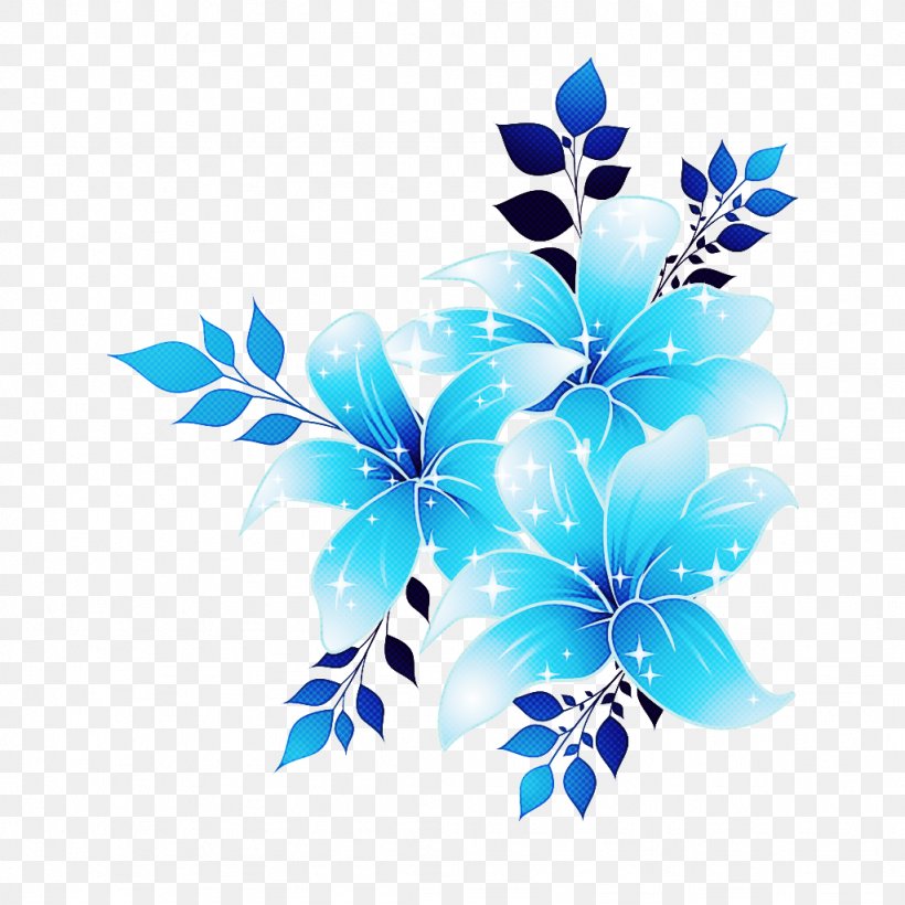 Floral Flower Background, PNG, 1024x1024px, Floral Design, Blue, Blue Flower, Blue Rose, Butterfly Download Free