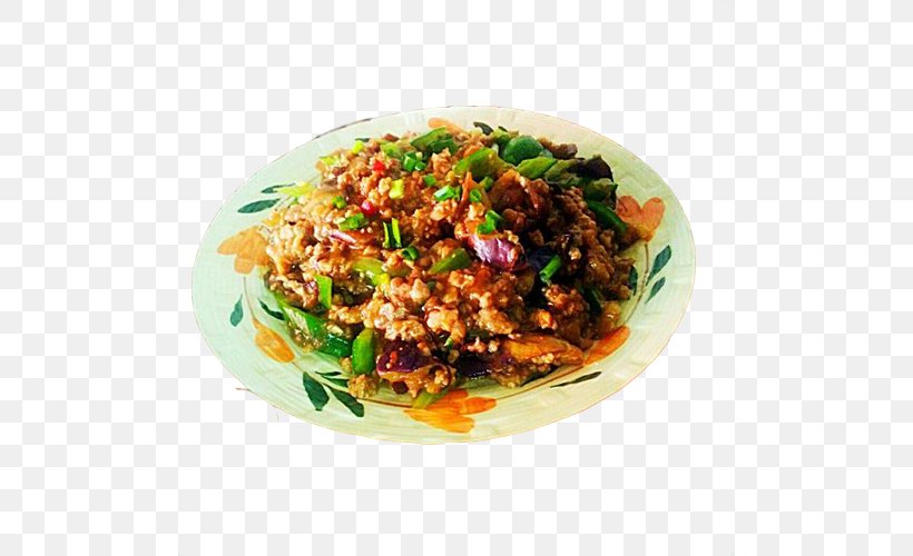 Vegetarian Cuisine Cafe Meat Dish Eggplant, PNG, 500x500px, Vegetarian Cuisine, American Chinese Cuisine, Asian Food, Cafe, Cooking Download Free