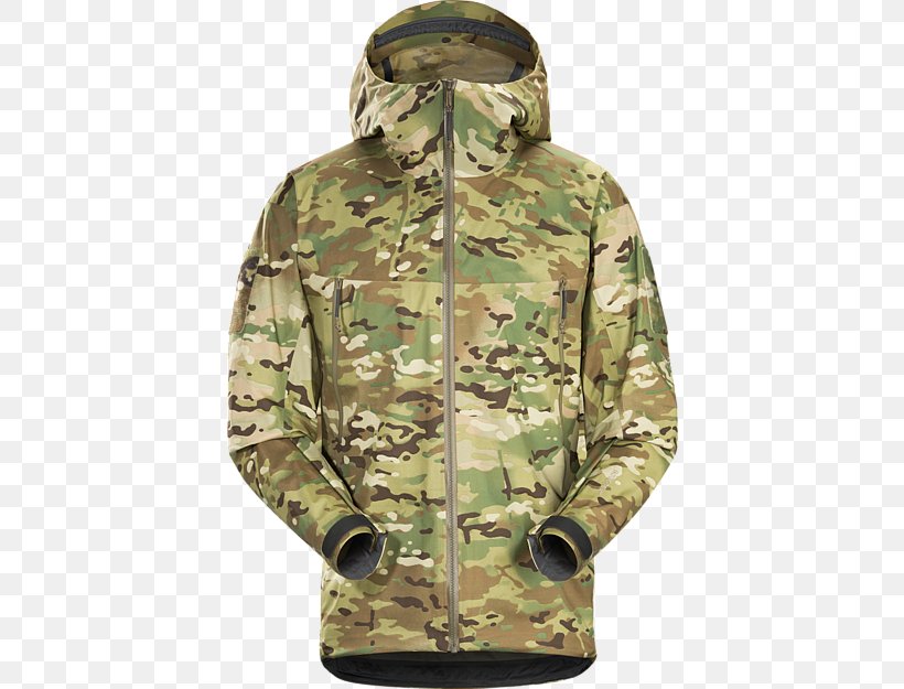Hoodie Camouflage Arc'teryx Jacket MultiCam, PNG, 450x625px, Hoodie, Alpha Industries, Camouflage, Edgar Brothers, Goretex Download Free