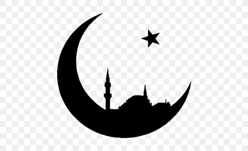 Islam, PNG, 500x500px, Islam, Black And White, Crescent, Eid Alfitr, Fitra Download Free