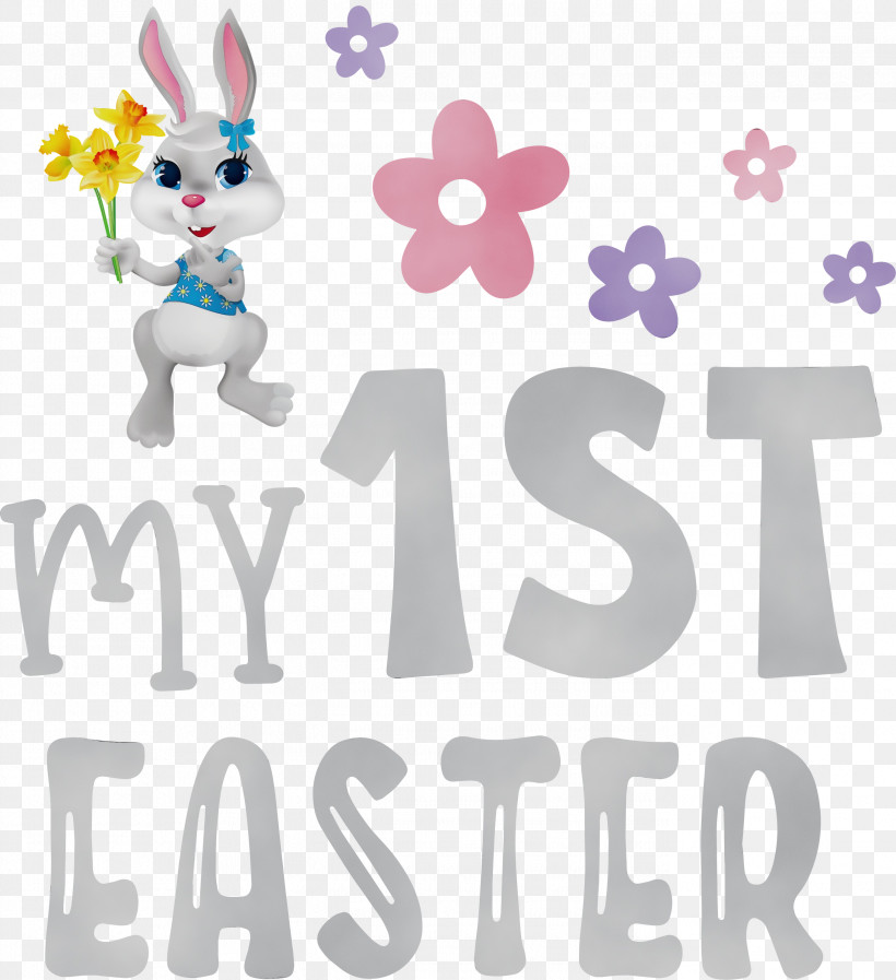 Logo Sticker Character Meter Cartoon, PNG, 2742x3000px, My 1st Easter, Cartoon, Character, Easter Bunny, Easter Day Download Free