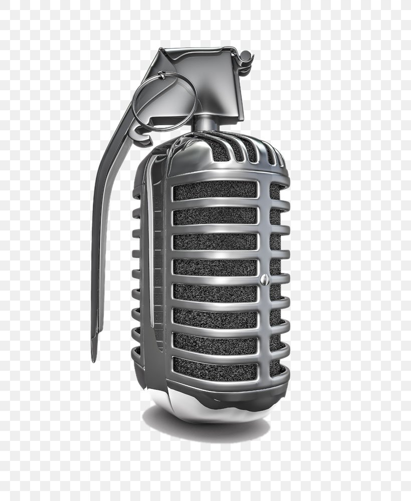 Microphone Grenade Stock Illustration, PNG, 707x1000px, Watercolor, Cartoon, Flower, Frame, Heart Download Free