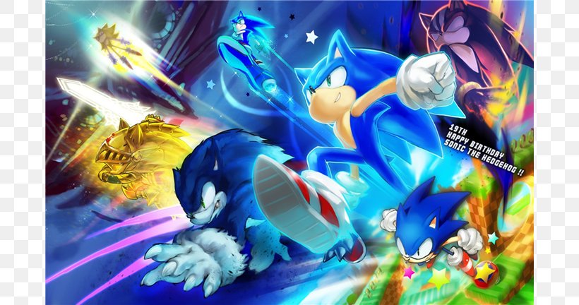 Sonic The Hedgehog 2 Sonic & Sega All-Stars Racing Sonic & Knuckles Sonic Adventure, PNG, 768x432px, Sonic The Hedgehog, Art, Blue, Flora, Marine Biology Download Free