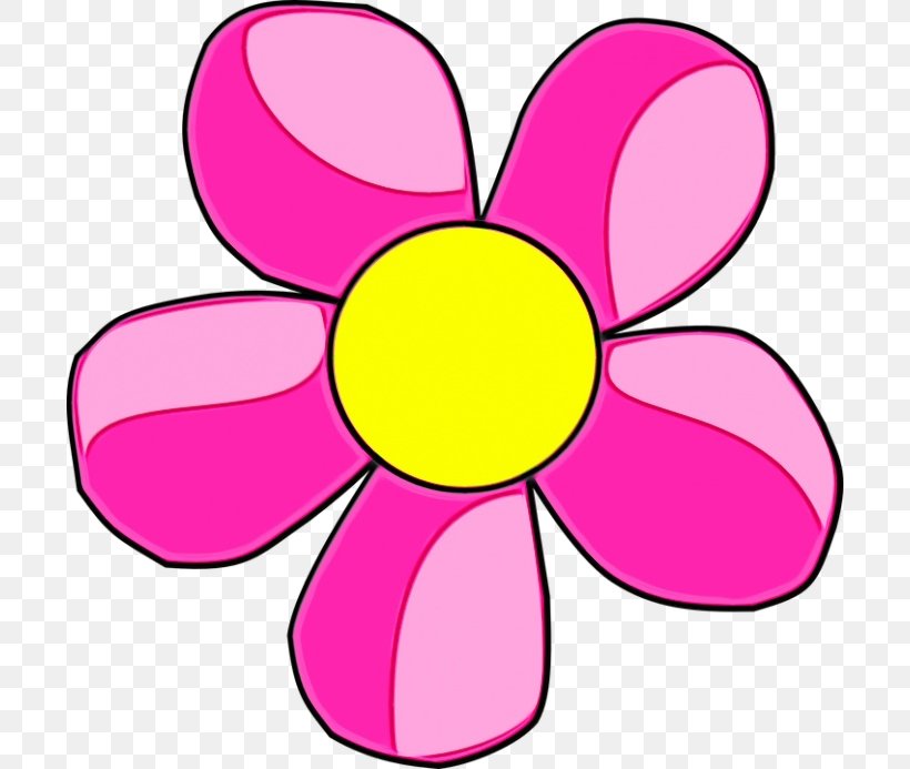 Pink Petal Clip Art Magenta Flower, PNG, 700x693px, Watercolor, Flower, Line Art, Magenta, Paint Download Free