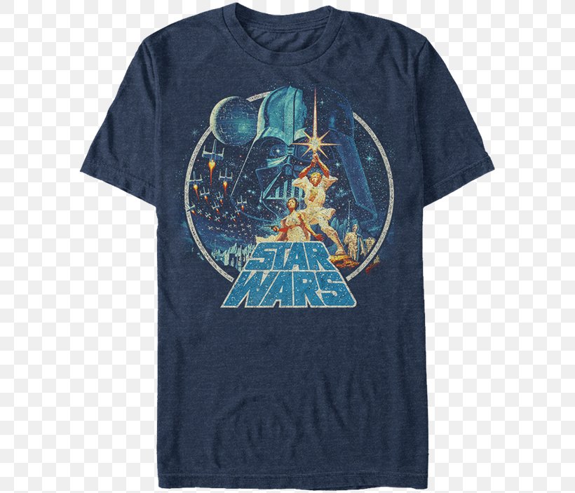 T-shirt Leia Organa Anakin Skywalker Boba Fett Stormtrooper, PNG, 600x703px, Tshirt, Active Shirt, Anakin Skywalker, Blue, Boba Fett Download Free