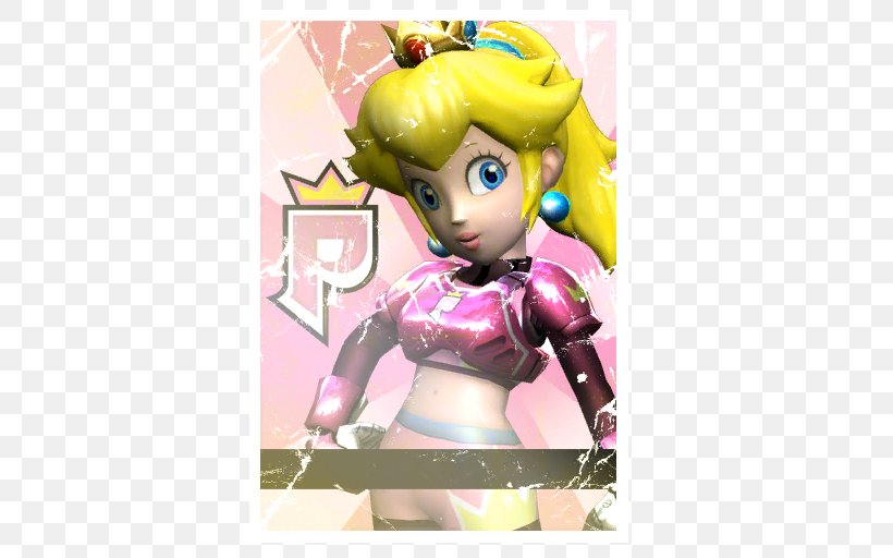 Mario Strikers Charged Super Mario Strikers Princess Peach Princess Daisy, PNG, 512x512px, Mario Strikers Charged, Action Figure, Bowser, Doll, Fictional Character Download Free