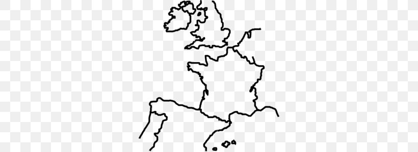 Western Europe Blank Map Clip Art, PNG, 276x299px, Western Europe, Area, Black, Black And White, Blank Map Download Free