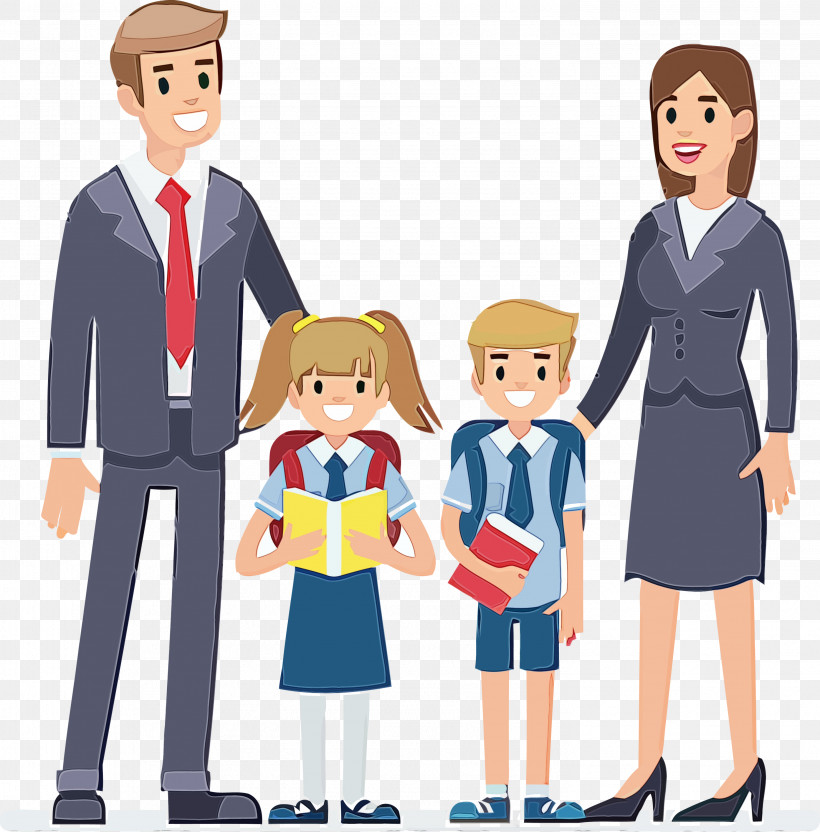 Cartoon Uniform Team Job Gesture, PNG, 2956x3000px, Family Day, Cartoon, Conversation, Gesture, Happy Family Day Download Free